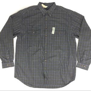 Eddie Bauer Plaid Shirt Heavy Green XLT Tall